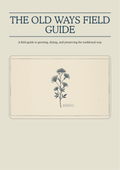The Old Ways Field Guide — Plate No. 1, herbarium specimen cover